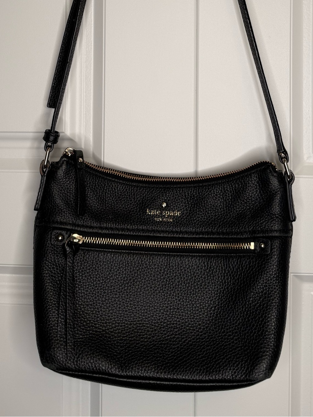 Kate Spade Cobble Hill Lielie Black Pebbled Leather Crossbody Bag